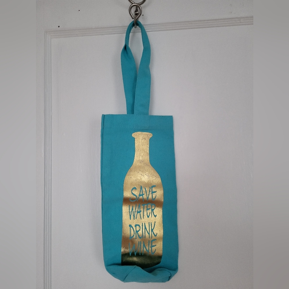 Save Water Drink Wine Reusable Canvas Gift Bag/Tote Bag